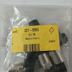 Lot of 10X RS 227-5953 Elbow Threaded Adaptor 6 X 1/8