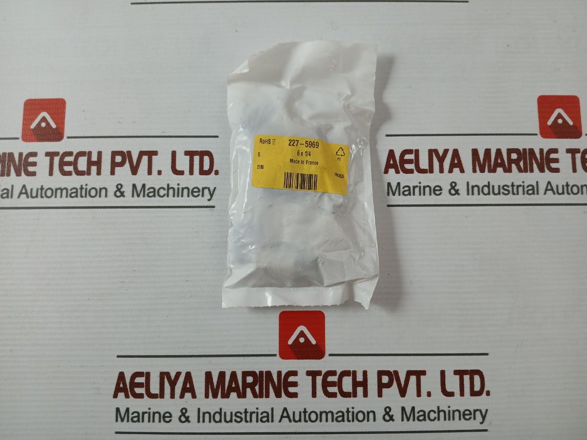 Lot of 10X RS 227-5969 Pneumatic Push-to-Connect Fitting 6mm 1/4 Inch