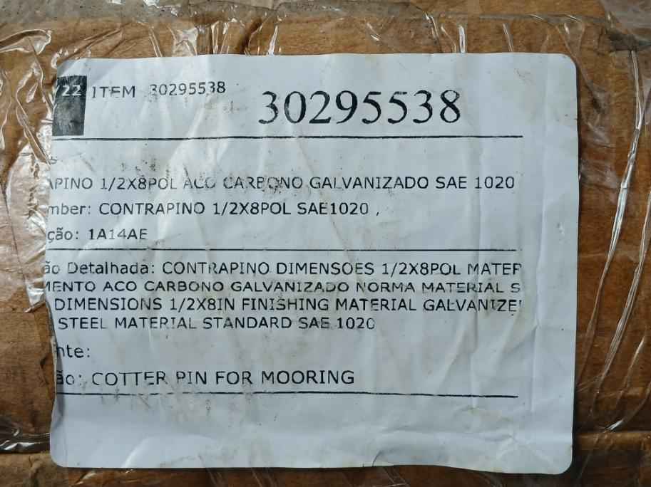 Lot Of 10X Sae 1/2X8In 1020 Carbon Steel Cotter Pin For Mooring