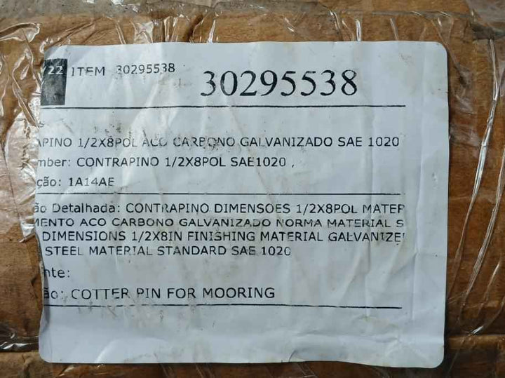 Lot Of 10X Sae 1/2X8In 1020 Carbon Steel Cotter Pin For Mooring