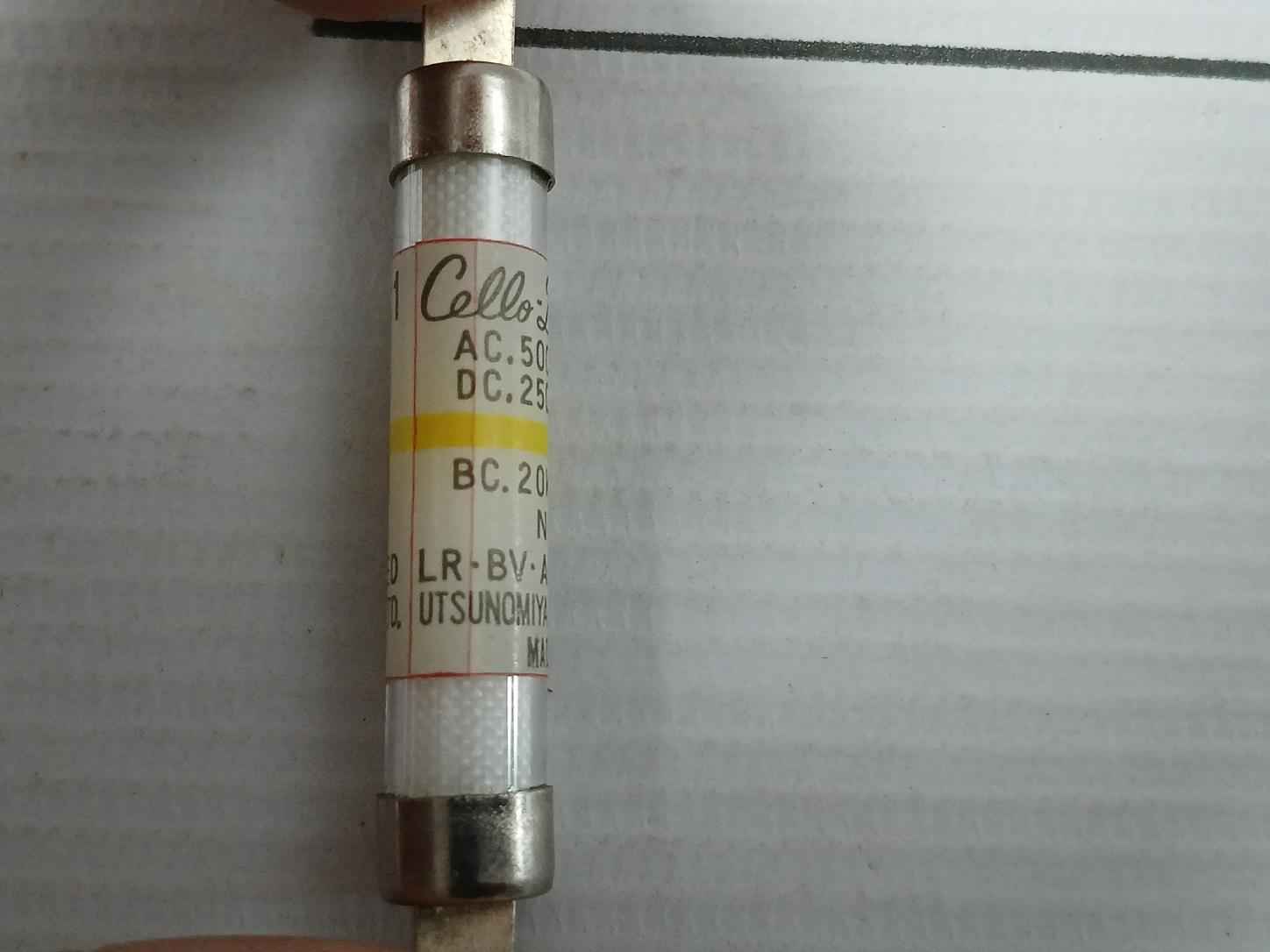 Lot Of 10X Utsunomiya Electric Nc1 Cello-lite Fuse Bc. 20Ka•Ff.1.35