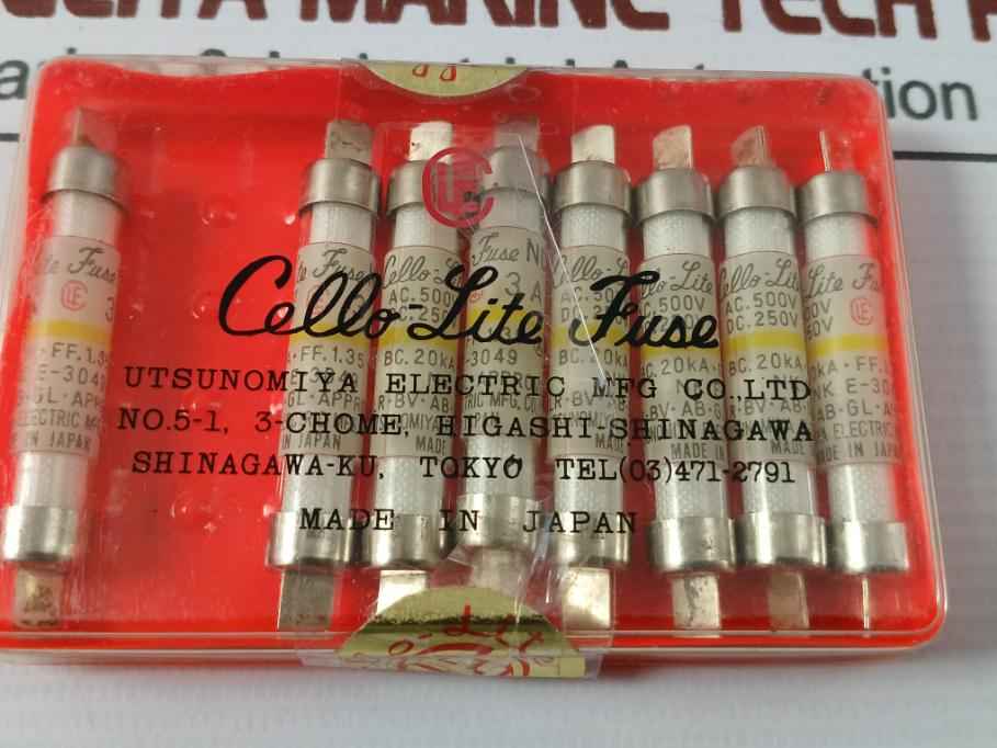 Lot Of 10X Utsunomiya Electric Nc1 Cello-lite Fuse Bc. 20Ka•Ff.1.35