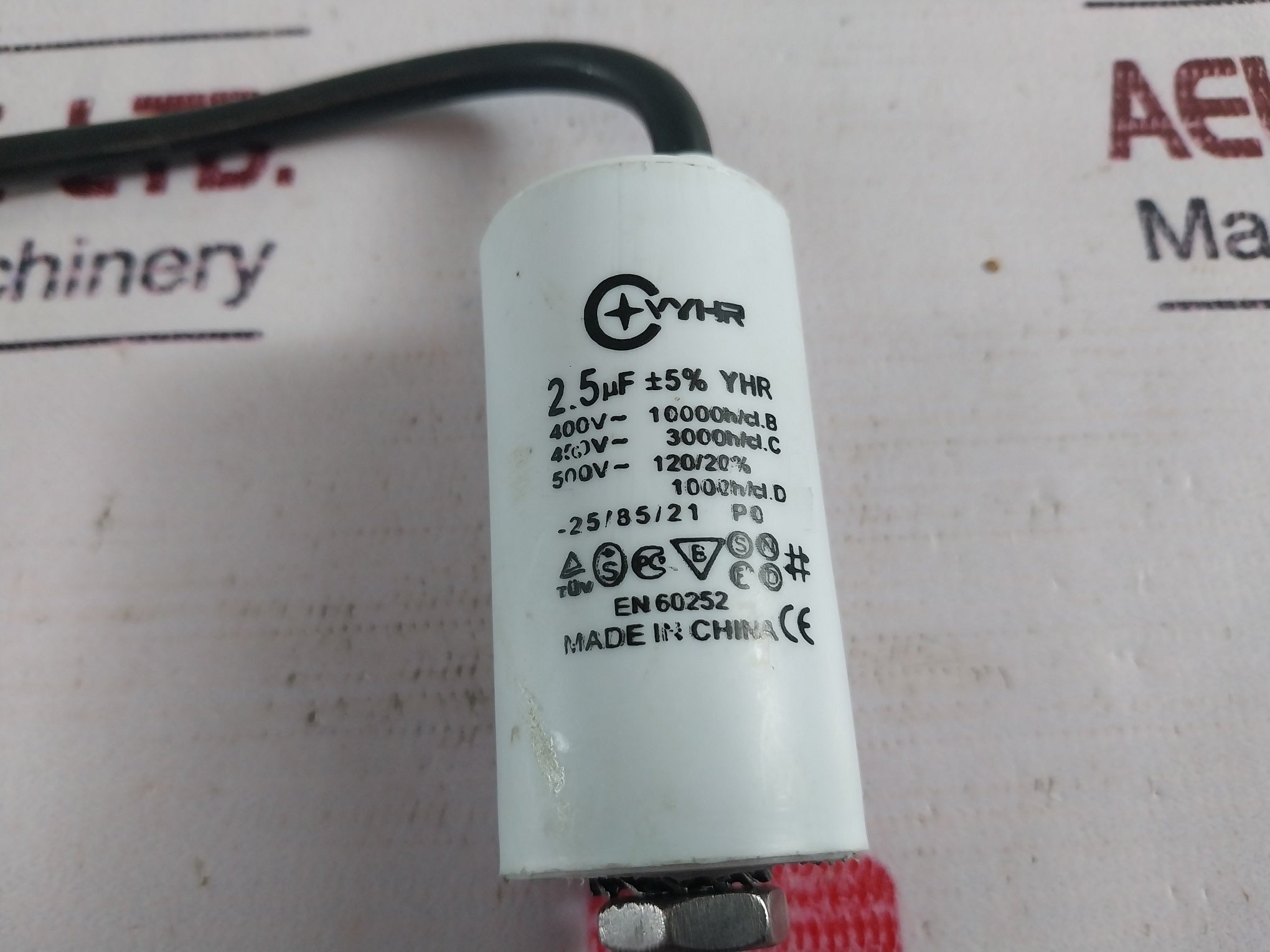 Lot of 10X VYHR 2.5 ?F ±5% YHR Motor Capacitor 450VAC