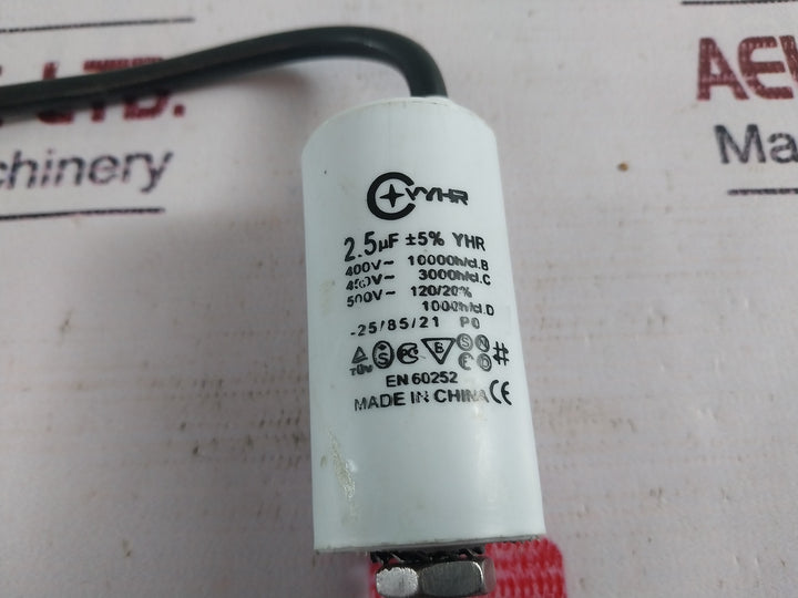 Lot of 10X VYHR 2.5 ?F ±5% YHR Motor Capacitor 450VAC