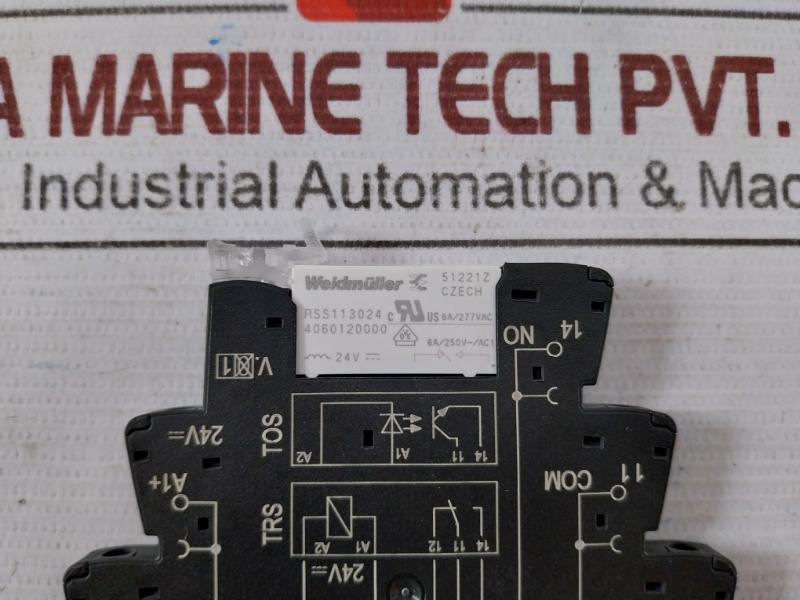 Lot Of 10X Weidmuller 1122770000 Trs 24Vdc 1Co Relay Module 250V Ac/6A 0.4 Nm