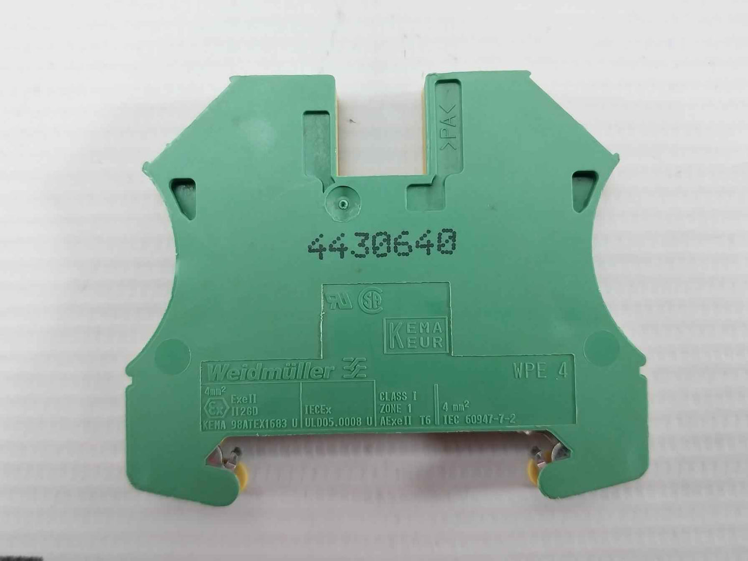 Lot Of 10X Weidmuller Protective Earth Terminal Block Wpe 4