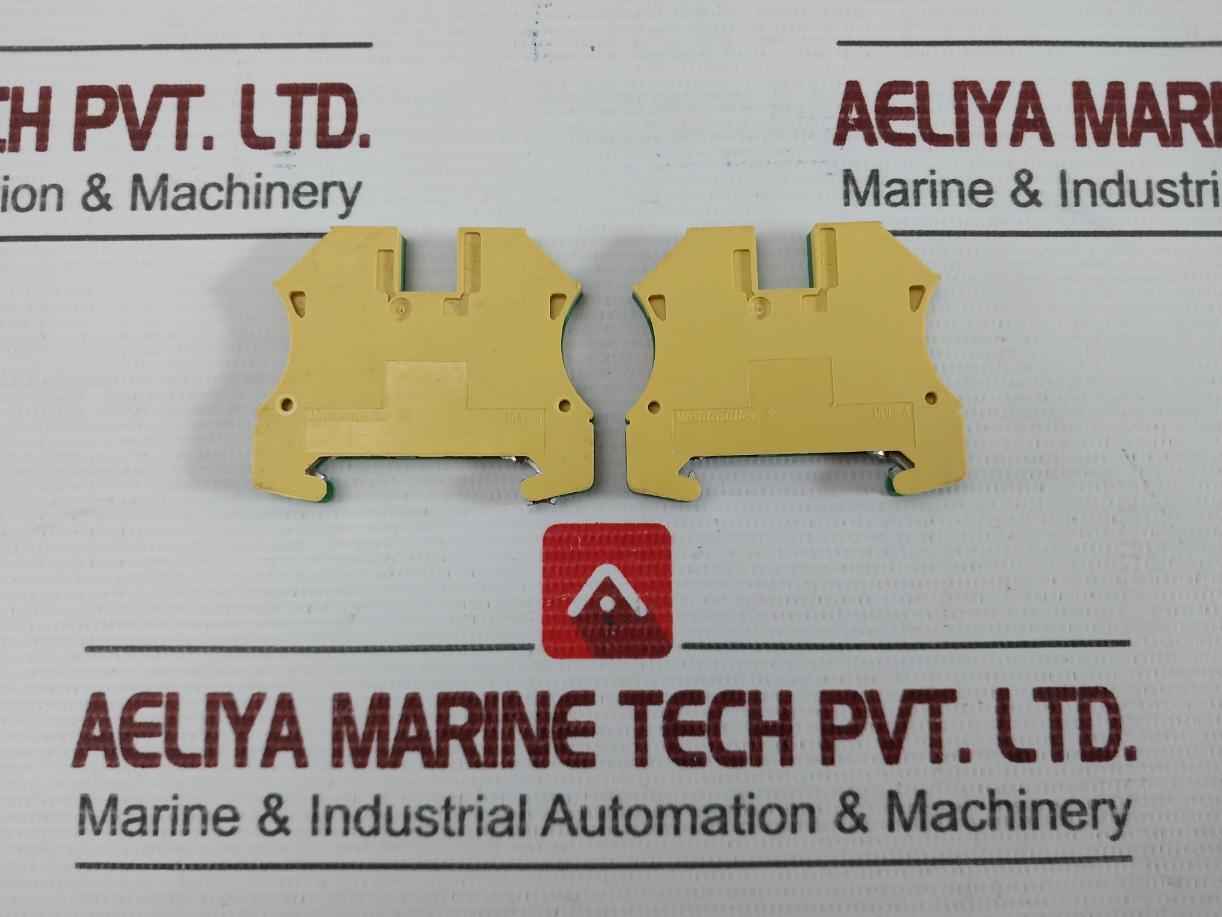 Lot Of 10X Weidmuller Protective Earth Terminal Block Wpe 4