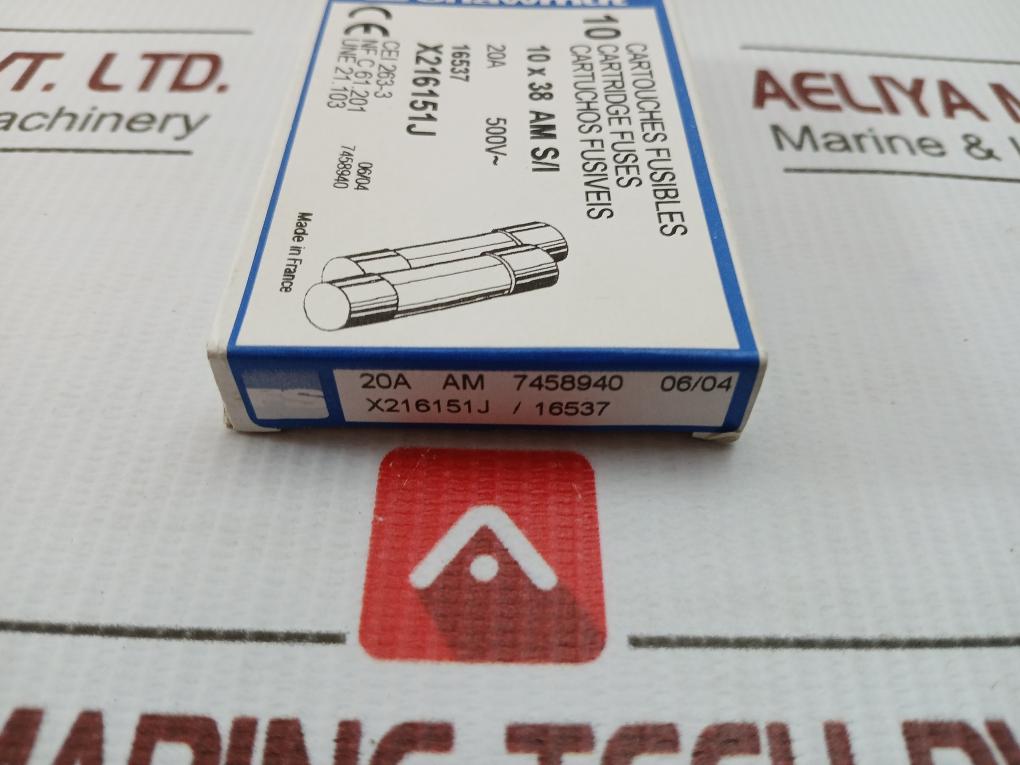 Lot Of 10X X216151J Cartridge Fuse 500 V Ac 20 A Ferraz Shawmut