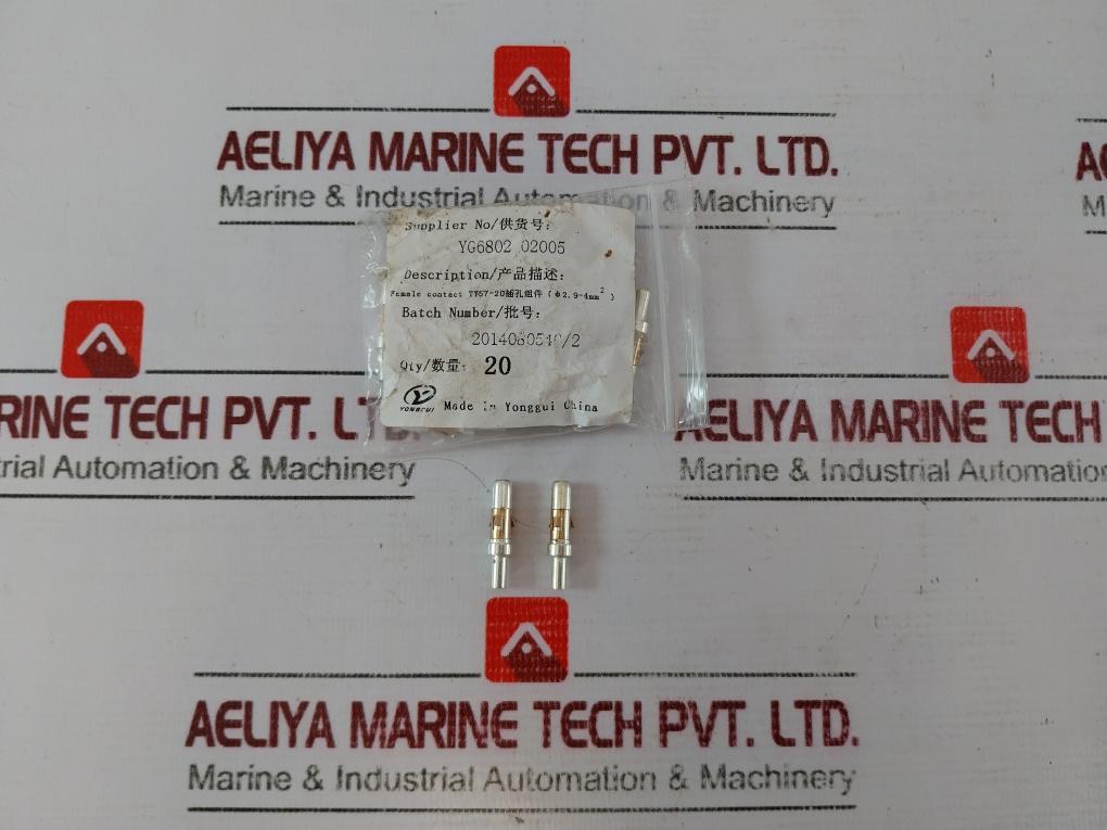 Lot Of 10X Yonggui Ty57-20 Female Contact Jack Assembly