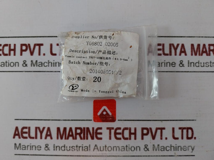 Lot of 10X Yonggui TY57-20 Female Contact Jack Assembly
