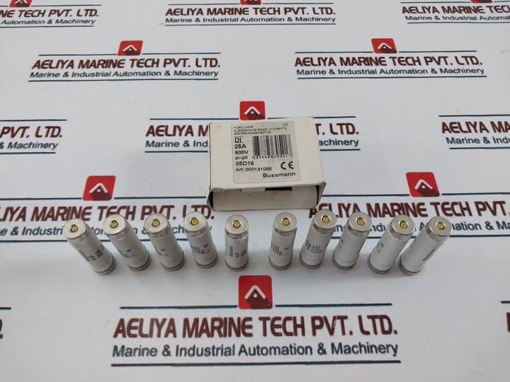 Lot of 10X Bussmann 25D16 Fuse Link gL/gG 25A 500V
