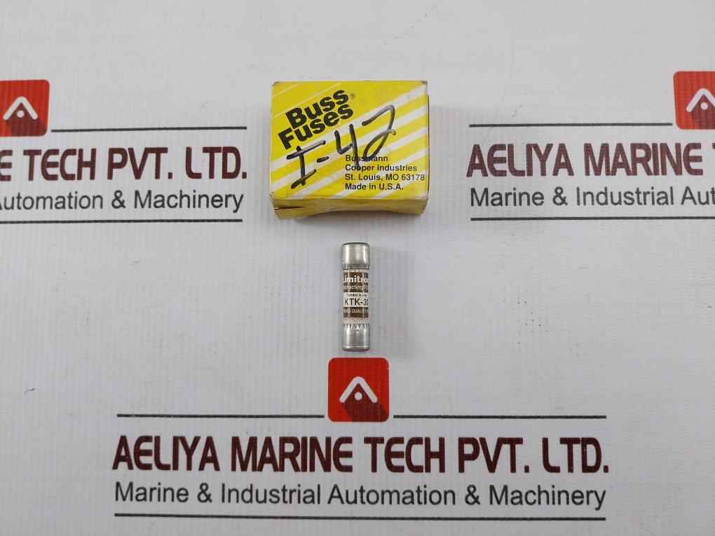 Lot Of 10x Bussmann Ktk-30 Fast-acting Fuse 600 Volts