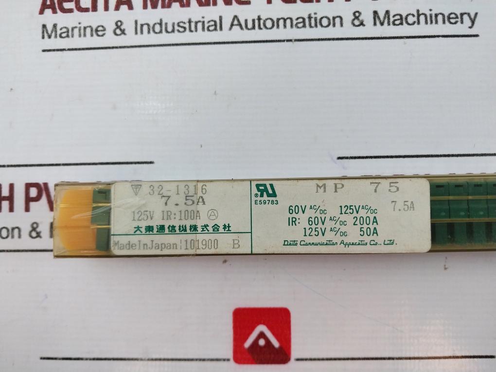 Lot of 10X Daito MP75 Fuse 60V AC/DC 125V AC/DC, 83957061-009
