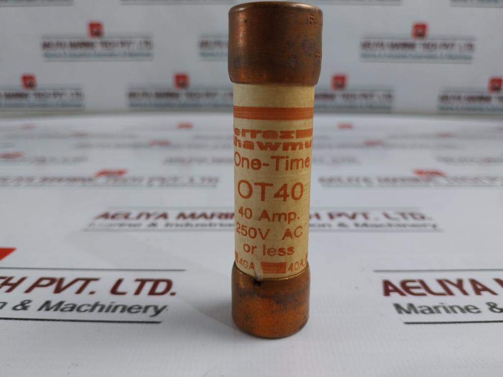 Lot of 10X FERRAZ SHAWMUT OT40 One-Time Fuse Class K-5 40 AMP 250V 3 inches