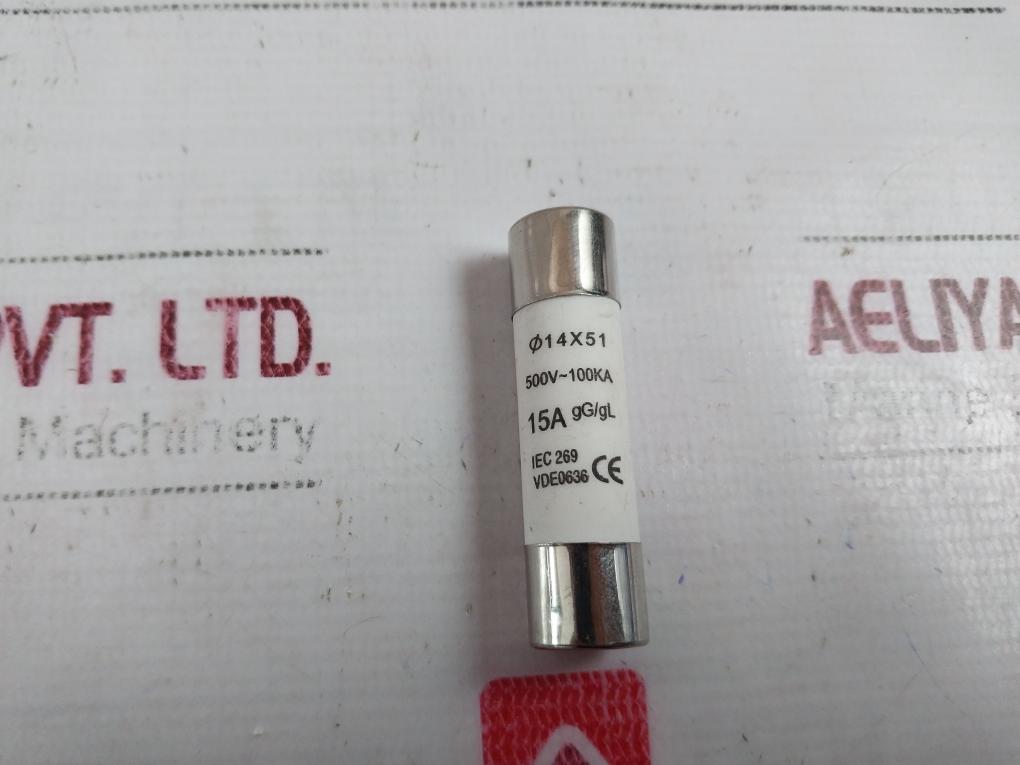 Lot Of 10x Iec 269 Marine Grade Cartridge Fuse, 500v~100ka, 15a