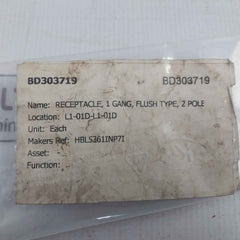Lot Of 11X Hubbell Hbl5361Inp7I Flush Type Receptacle 20A-125V