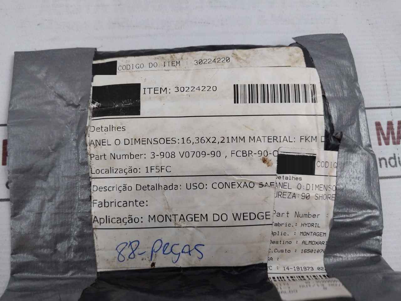 Lot Of 11X Proseals 3-908 O-ring 90-med 16,36 X2,21Mm