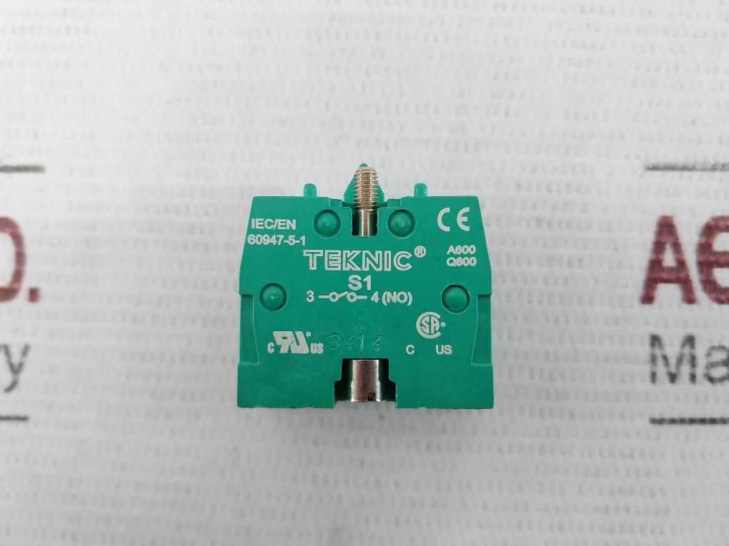 Lot of 5X TEKNIC S1 Push Button Contact Block A600 Q600 IEC/EN 60947-5-1