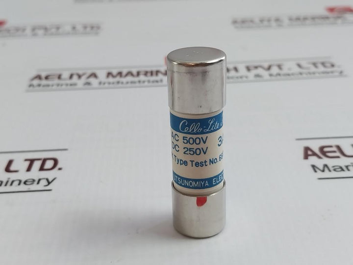 Lot of 12X CELLO-LITE UC1 Fuse 3A/ 500V AC/250V DC