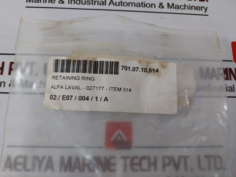 Lot Of 12x Alfa Laval 027177 Retaining Ring