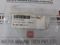 Lot of 12X Alfa Laval 027177 Retaining Ring