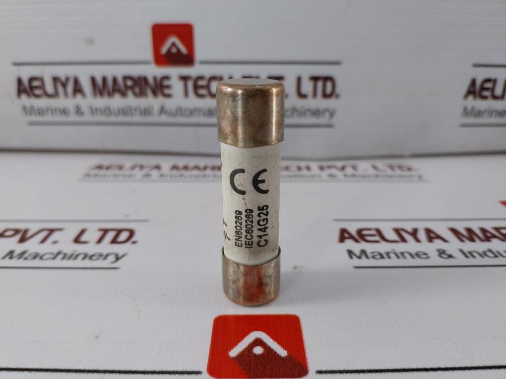 Lot Of 12x Bussmann C14g25 Low Voltage Fuse, 25a, 14x51 Mm