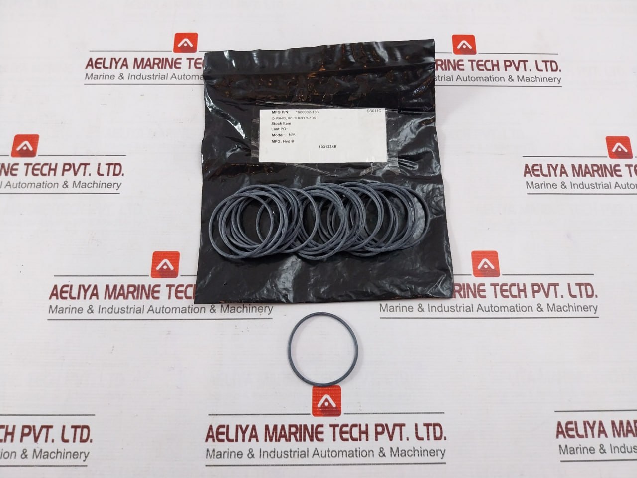 Lot of 13X HYDRIL 1900002-136 Seal O-Ring 90 Duro N1059 2 X 2 3/16 QP2 SS011C