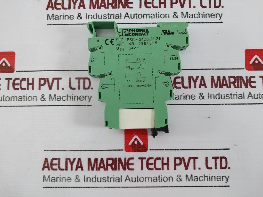 Lot of 2X PHOENIX CONTACT PLC-BSC-24DC/21-21 Relay base 2961192 24V