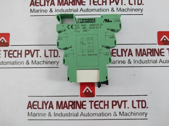 Lot of 2X PHOENIX CONTACT PLC-BSC-24DC/21-21 Relay base 2961192 24V