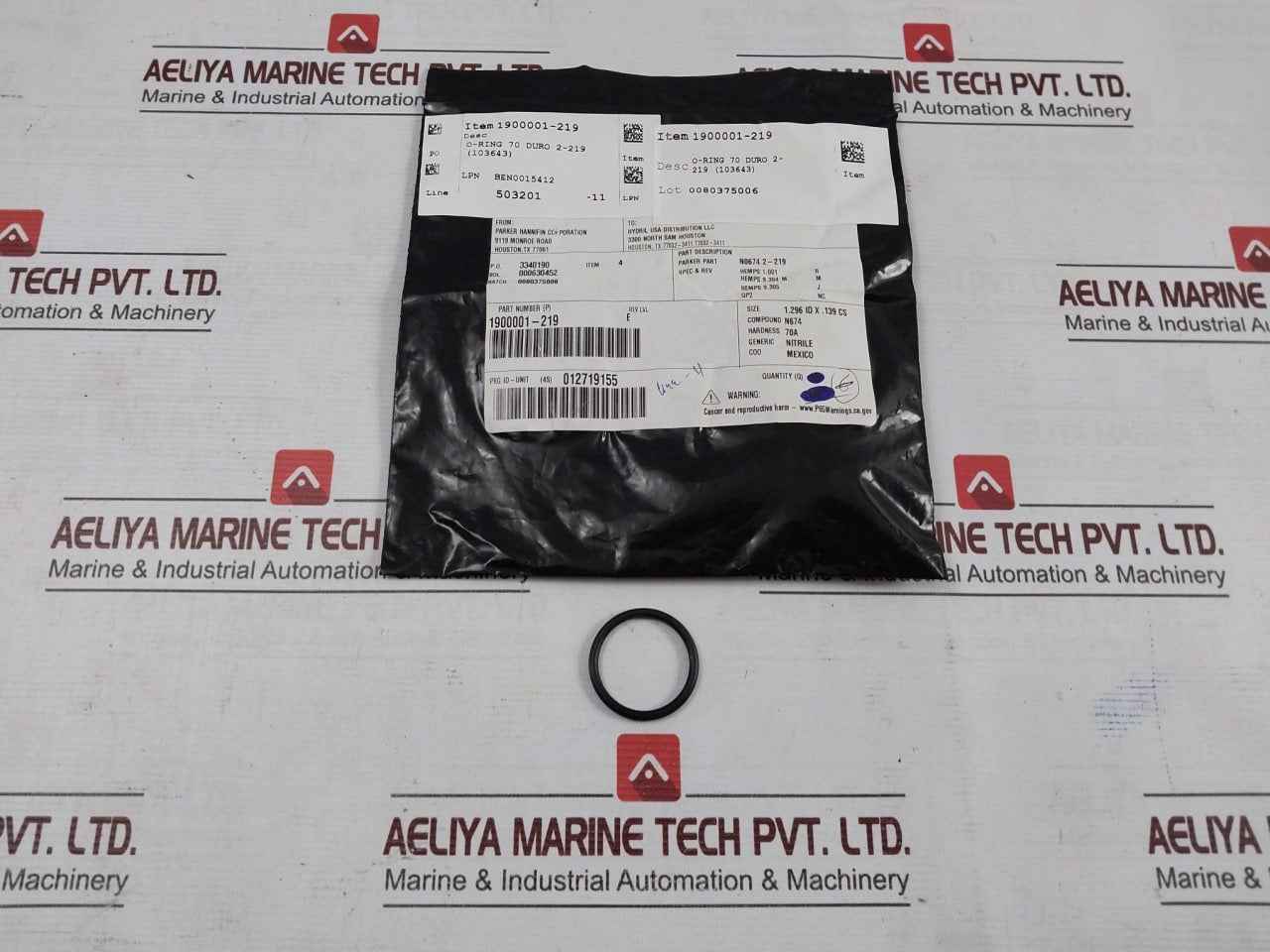 Lot Of 14X Hydril 1900001-219 O-ring 70 Duro 2-219 (103643) Rev: E