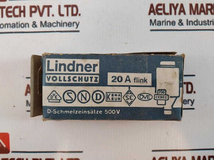 Lot of 14X Lindner 20A 500V Full Protection Ceramic Bottle Fuse Melting Inserts