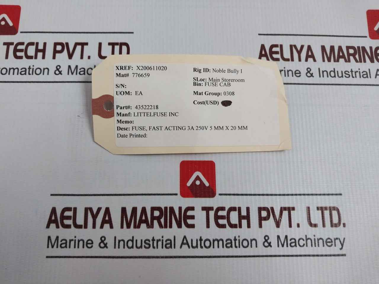 Lot Of 15X Littelfuse 0235003.Vxp Fast Acting Fuse 3A 250V 5Mm X 20Mm 100A