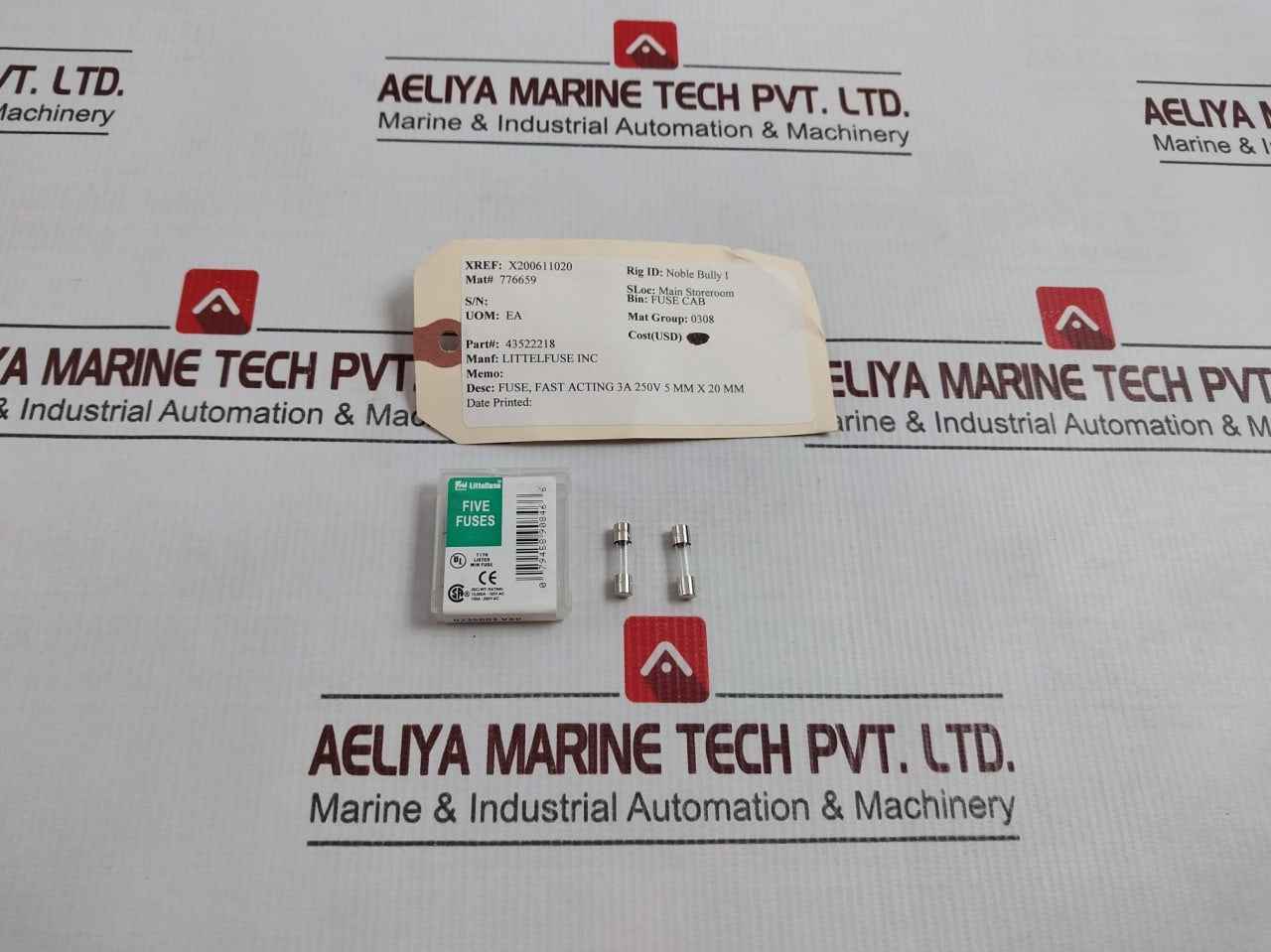 Lot Of 15X Littelfuse 0235003.Vxp Fast Acting Fuse 3A 250V 5Mm X 20Mm 100A