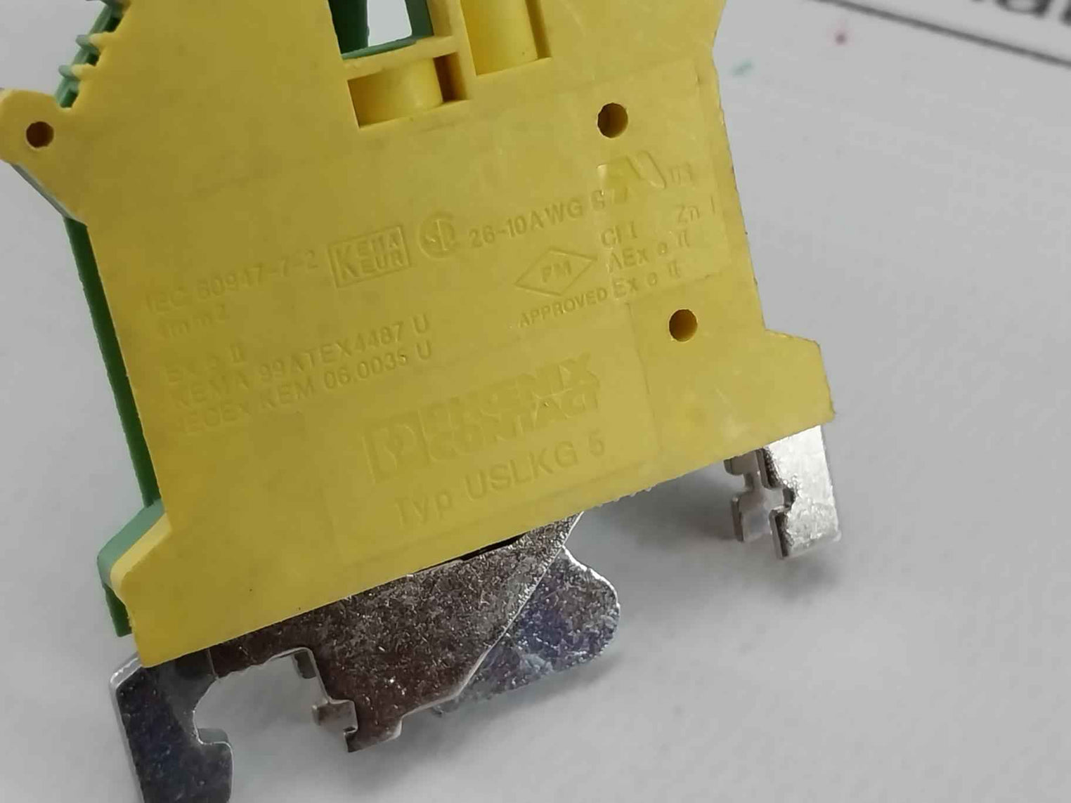 Lot Of 17X Uslkg 5 Protective Conductor Terminal Block Phoenix Contact