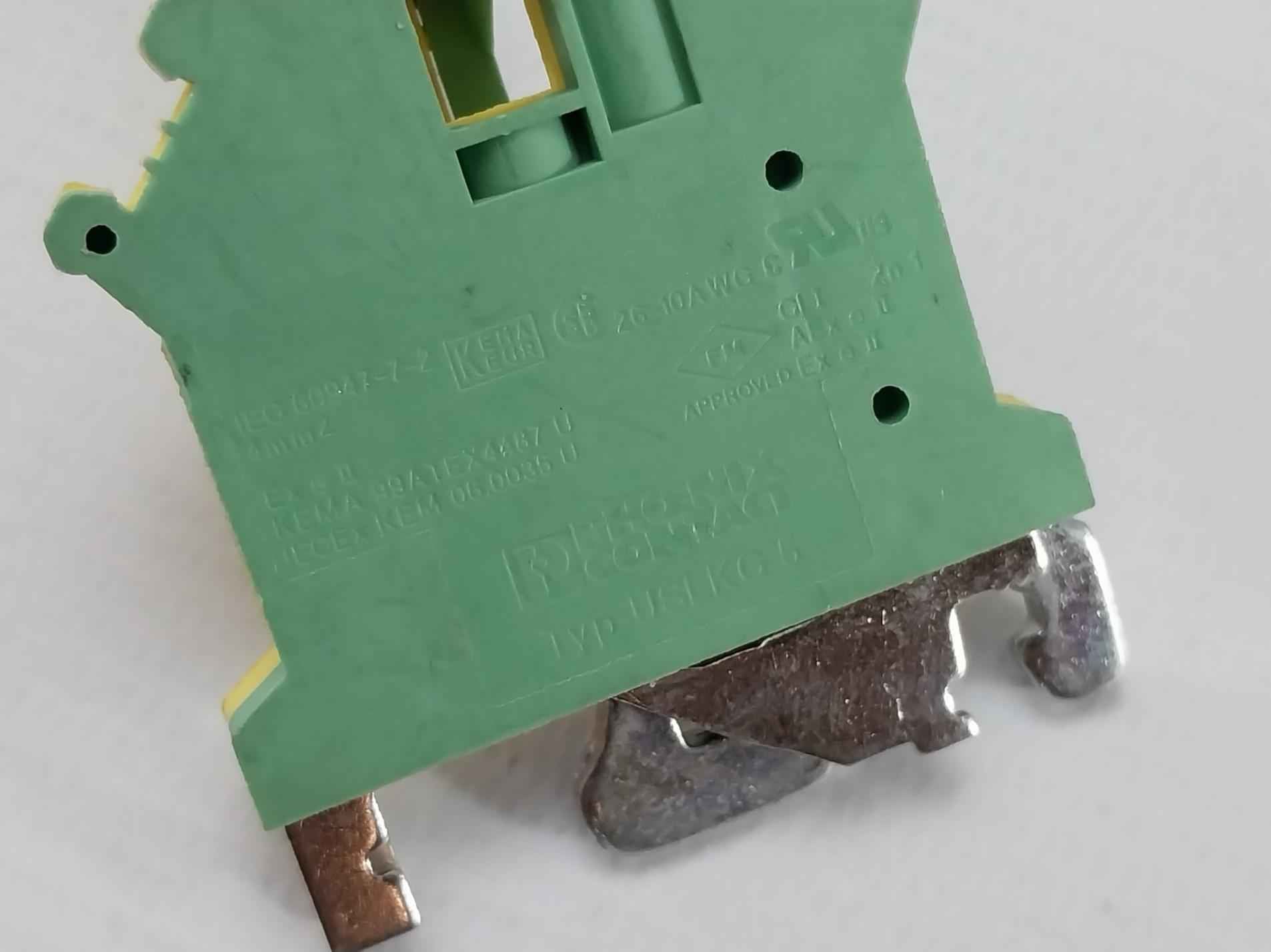 Lot Of 17X Uslkg 5 Protective Conductor Terminal Block Phoenix Contact