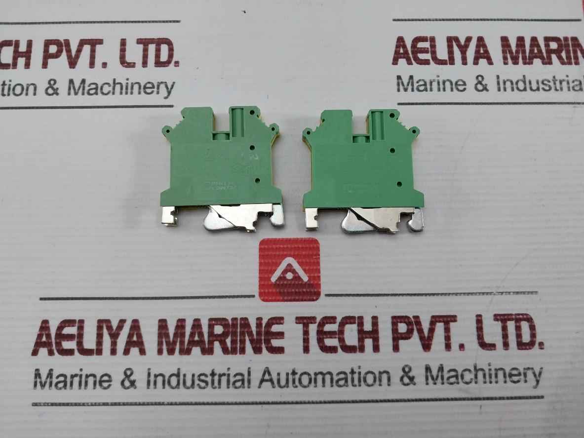 Lot Of 17X Uslkg 5 Protective Conductor Terminal Block Phoenix Contact