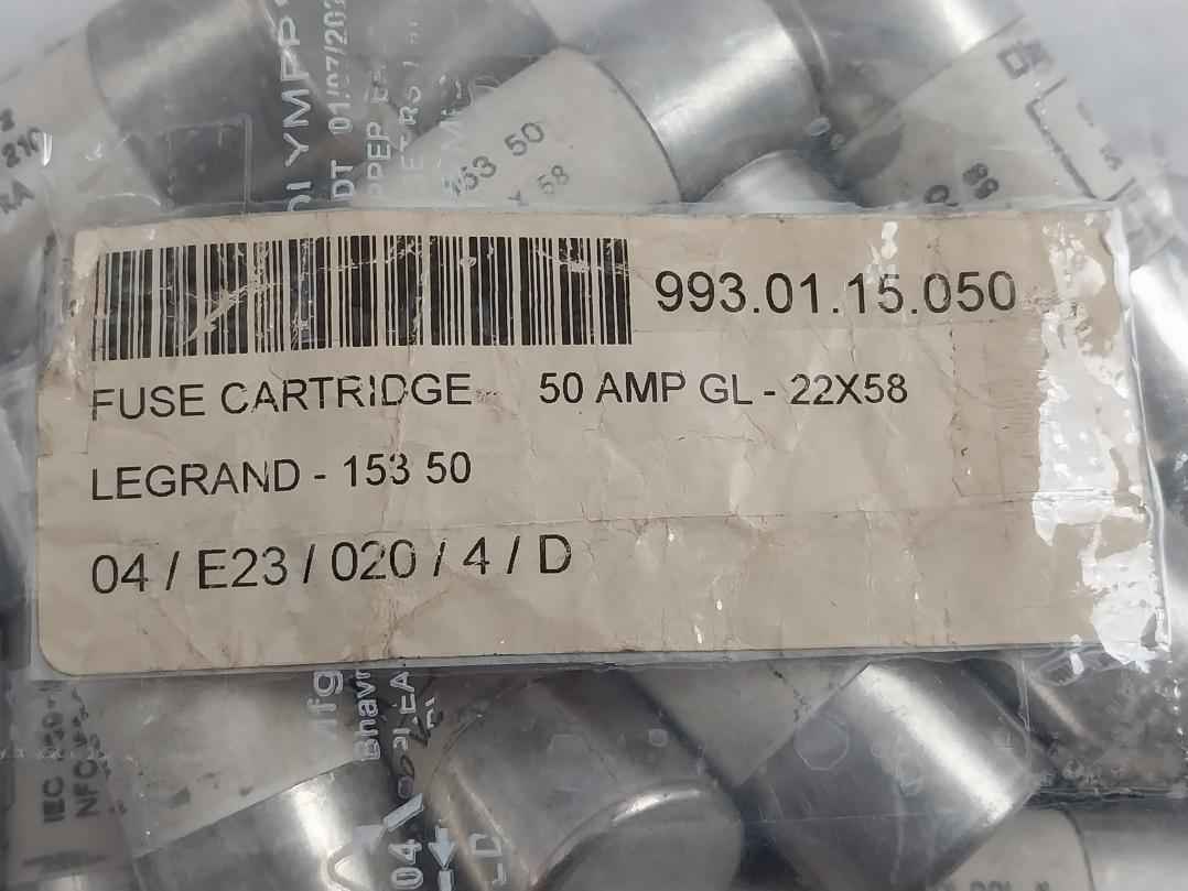 Lot Of 17x Legrand 153 50 Cartridge Fuse 500v 50a 993.01.15.050