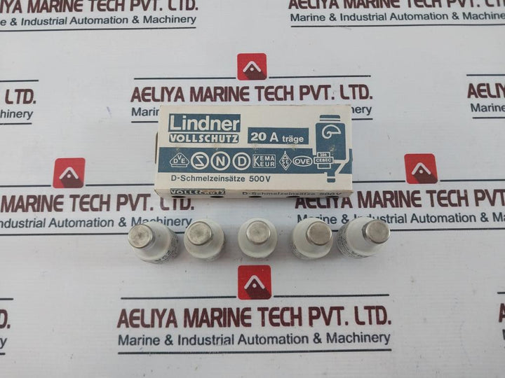 Lot of 19X Lindner 20A 500V GL Ceramic Bottle Fuse