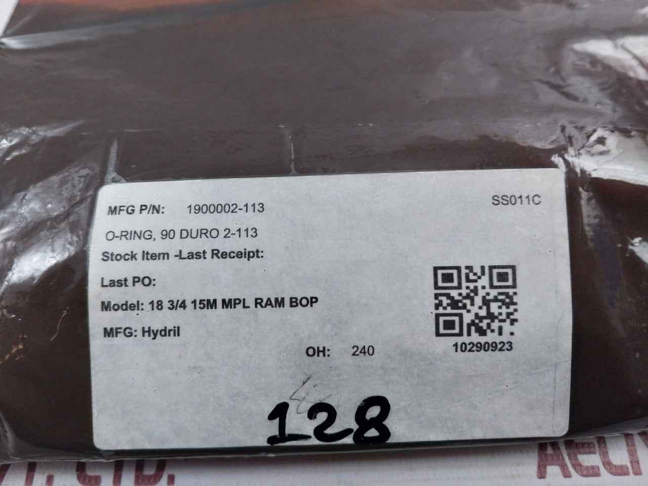 Lot Of 20X Hydril 1900002-113 O-ring 90 Duro 2-113 18 3/4