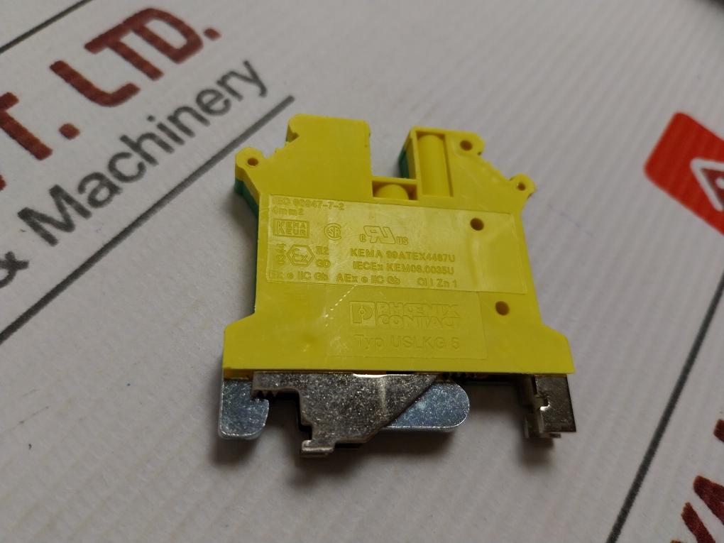 Lot Of 20X Phoenix Contact Type-uslkg 5 Protective Conductor Terminal Block