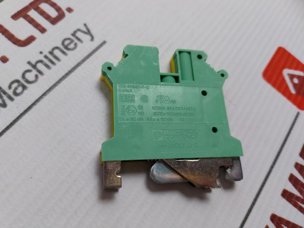 Lot Of 20X Phoenix Contact Type-uslkg 5 Protective Conductor Terminal Block