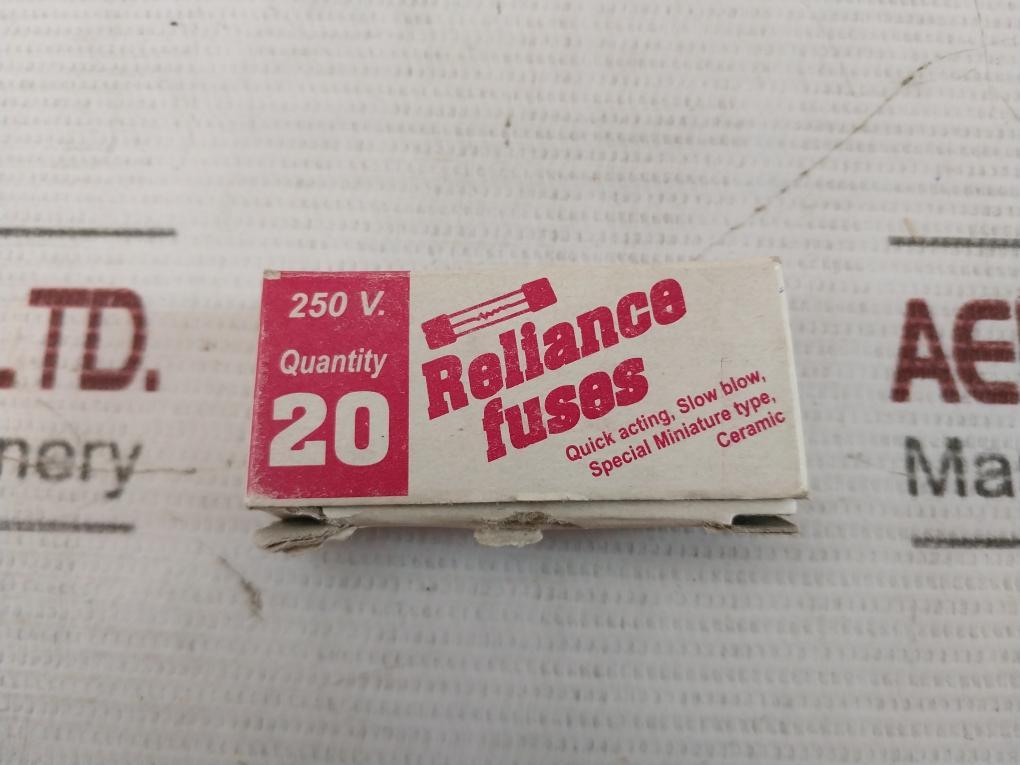 Lot of 20X Reliance Electronics RQB Blow Fuse F5AL250V 250V IEC 127