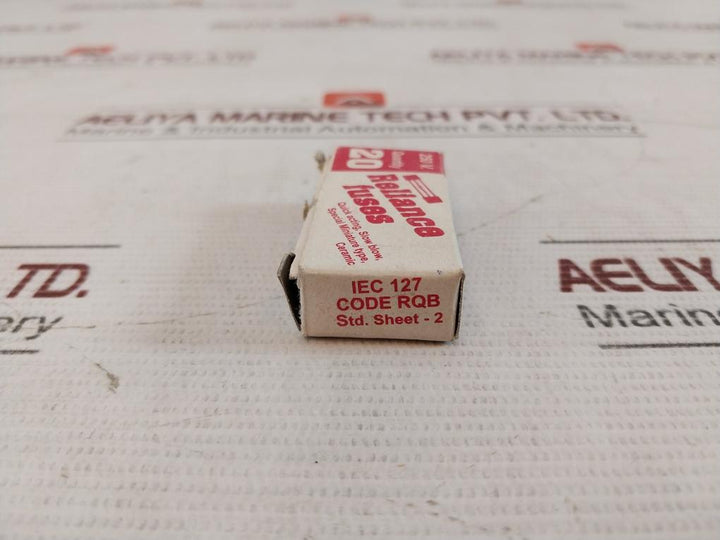 Lot of 20X Reliance Electronics RQB Blow Fuse F5AL250V 250V IEC 127