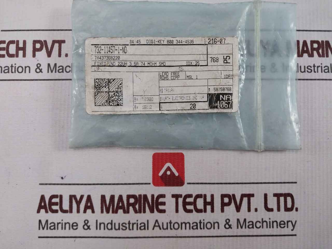 Lot Of 20X Wurth Electronics 74437368220 Smd Power Inductor 732-11457-1-nd 3.5 A