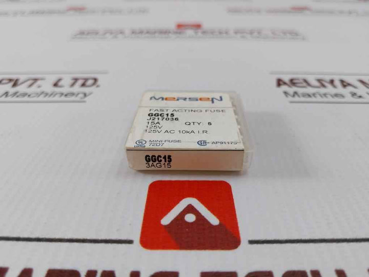 Lot Of 20x Mersen Ggc15 Fast Acting Fuse 15a 125v