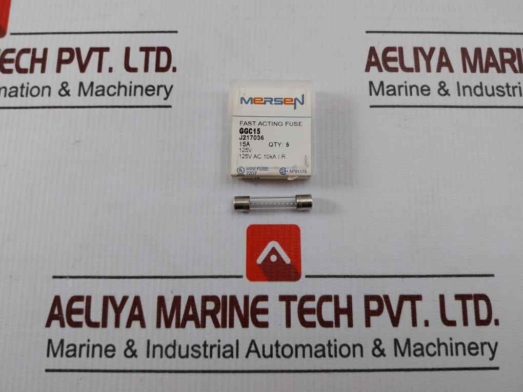 Lot Of 20x Mersen Ggc15 Fast Acting Fuse 15a 125v