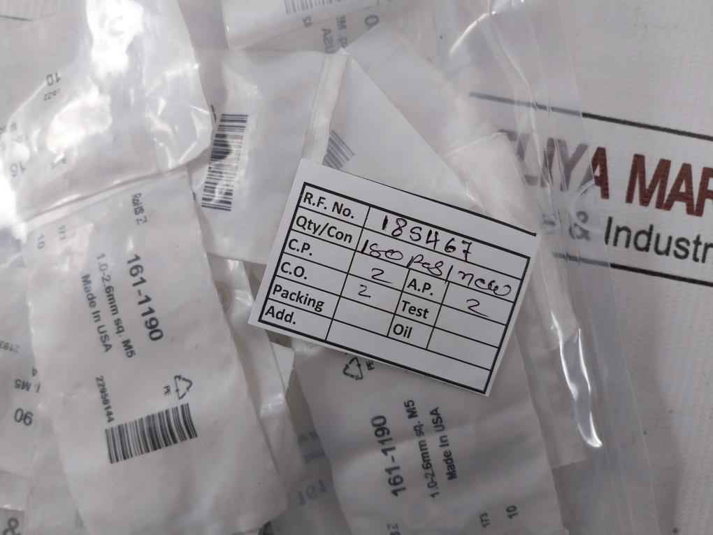 Lot Of 20x Te Connectivity 161-1190 Ring Terminal 1.0-2.6mm Sq.m5