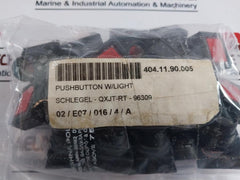 Lot of 21X Schlegel Qxjt-rt Pushbutton With Light 404.11.90.005 96309