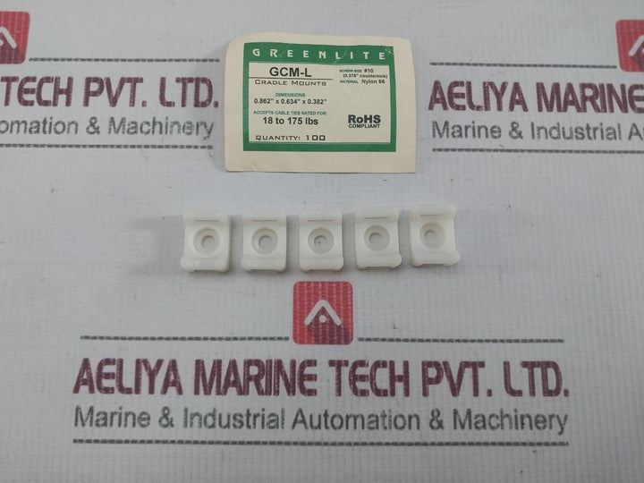 Lot of 253X GREENLITE GCM-L Screw-fixed Cable Tie Mount Base