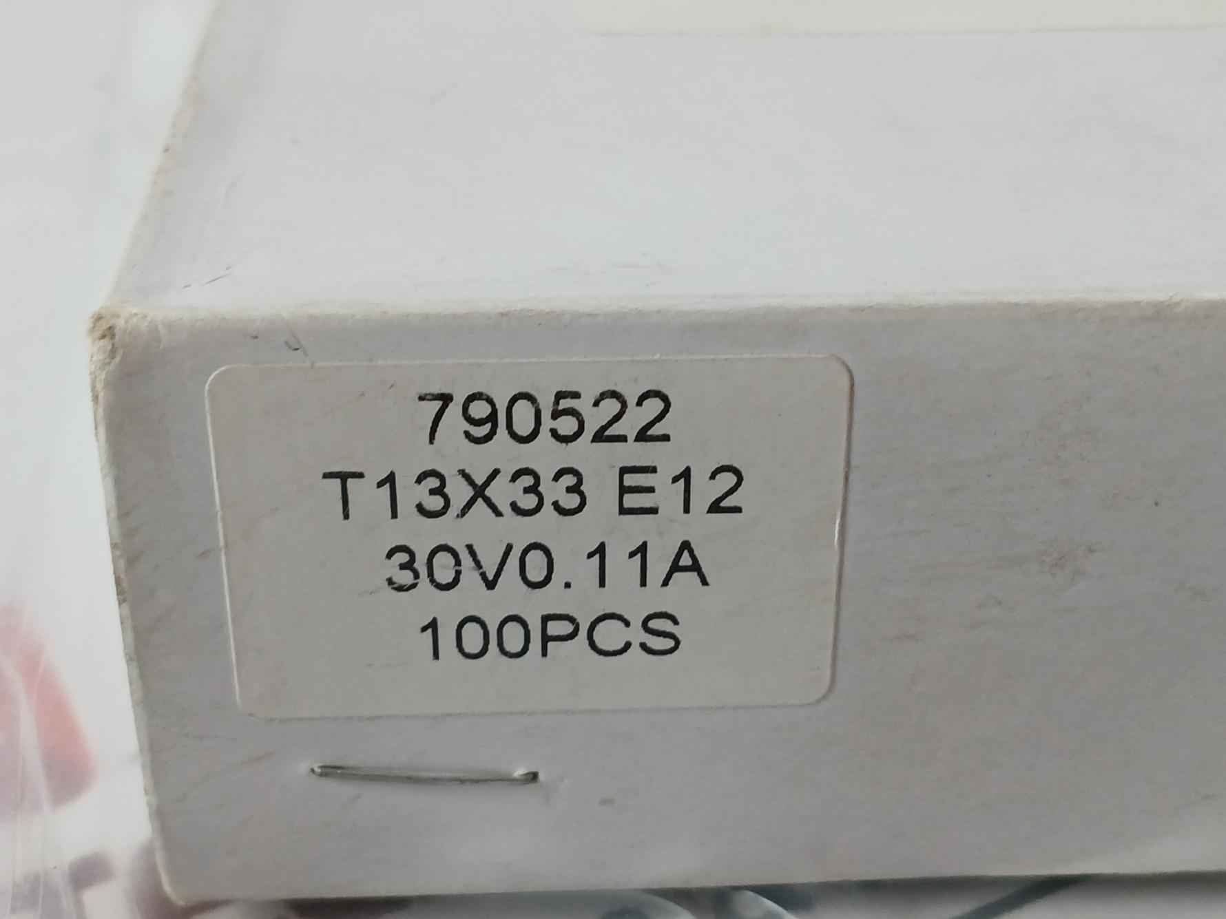 Lot Of 25X 790522 Lamp Pilot Tubular Clear 30V